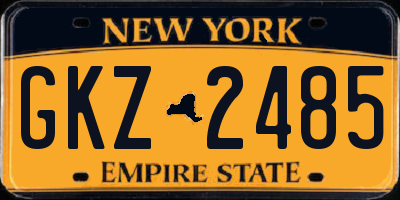 NY license plate GKZ2485