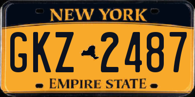 NY license plate GKZ2487