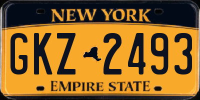 NY license plate GKZ2493
