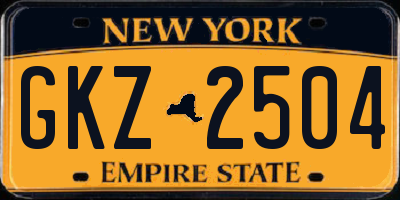NY license plate GKZ2504