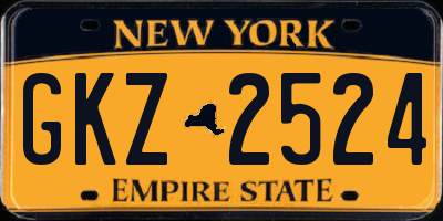 NY license plate GKZ2524