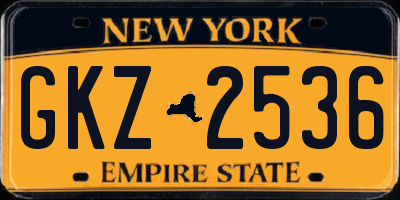 NY license plate GKZ2536