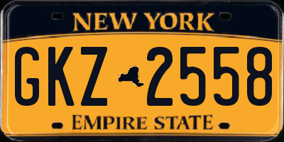 NY license plate GKZ2558