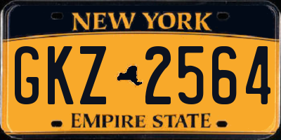 NY license plate GKZ2564
