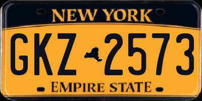 NY license plate GKZ2573