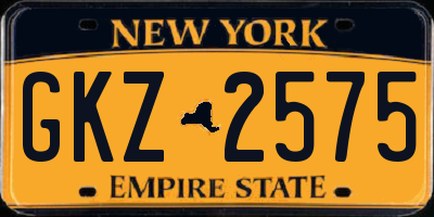 NY license plate GKZ2575
