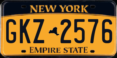 NY license plate GKZ2576
