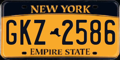 NY license plate GKZ2586