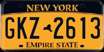 NY license plate GKZ2613