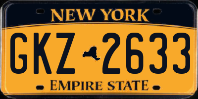 NY license plate GKZ2633