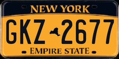 NY license plate GKZ2677