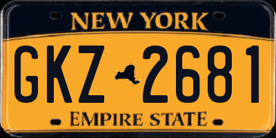 NY license plate GKZ2681