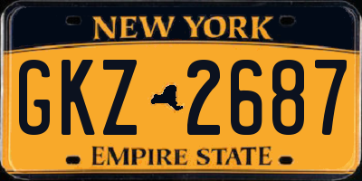 NY license plate GKZ2687