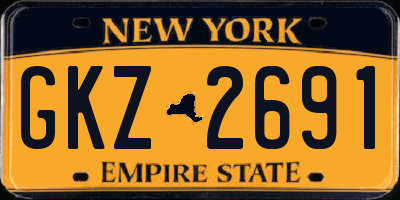 NY license plate GKZ2691