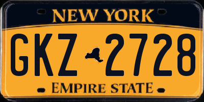 NY license plate GKZ2728