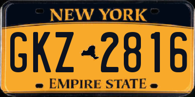 NY license plate GKZ2816