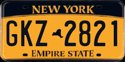 NY license plate GKZ2821