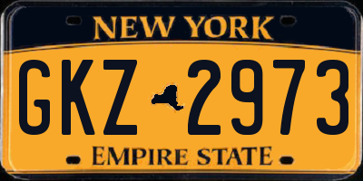 NY license plate GKZ2973