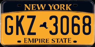 NY license plate GKZ3068