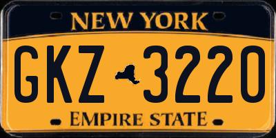 NY license plate GKZ3220