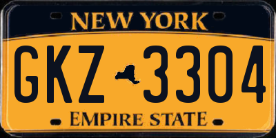 NY license plate GKZ3304
