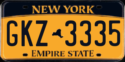 NY license plate GKZ3335