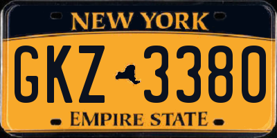 NY license plate GKZ3380