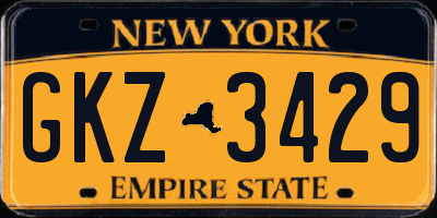 NY license plate GKZ3429
