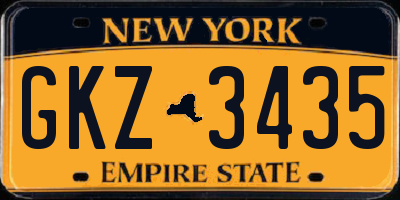NY license plate GKZ3435