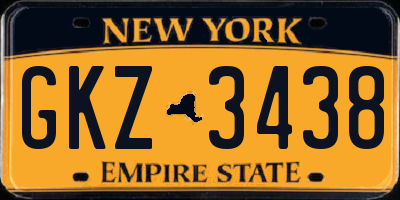 NY license plate GKZ3438