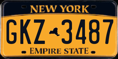 NY license plate GKZ3487