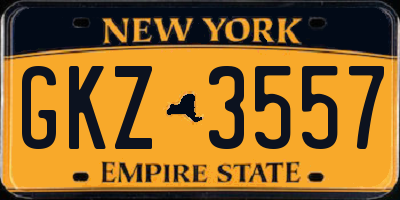 NY license plate GKZ3557