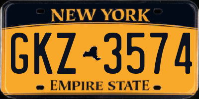 NY license plate GKZ3574
