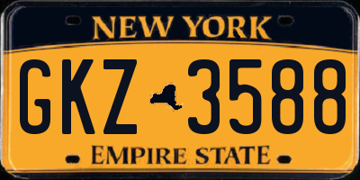 NY license plate GKZ3588