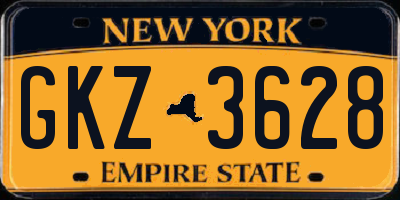NY license plate GKZ3628