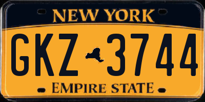 NY license plate GKZ3744