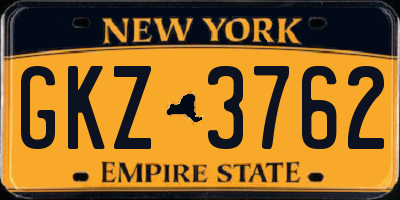 NY license plate GKZ3762