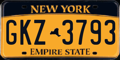 NY license plate GKZ3793