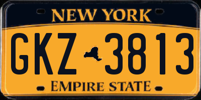 NY license plate GKZ3813