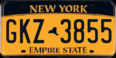 NY license plate GKZ3855