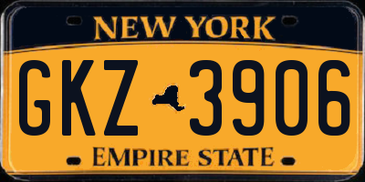 NY license plate GKZ3906