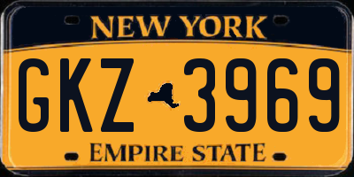 NY license plate GKZ3969