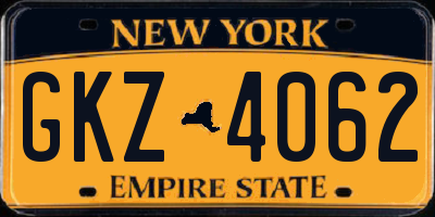 NY license plate GKZ4062