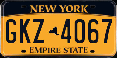 NY license plate GKZ4067