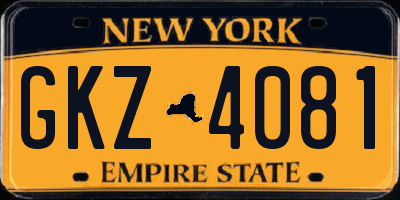 NY license plate GKZ4081