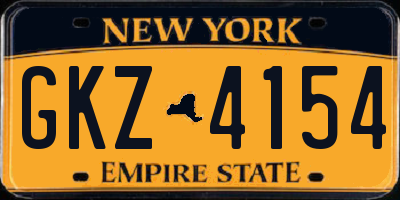 NY license plate GKZ4154