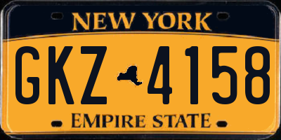 NY license plate GKZ4158