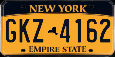 NY license plate GKZ4162
