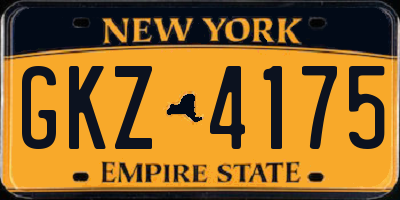 NY license plate GKZ4175