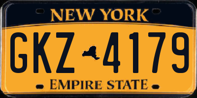 NY license plate GKZ4179